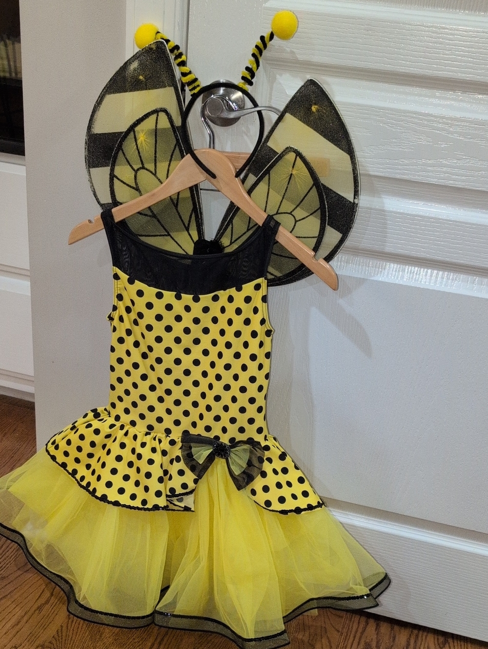 Yellow & Black Bee Costume Dress for Kids - Cute Polka Dot Tutu LC